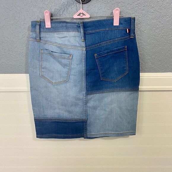 Tommy Hilfiger Patchwork Denim Mini Skirt - Picture 8 of 9